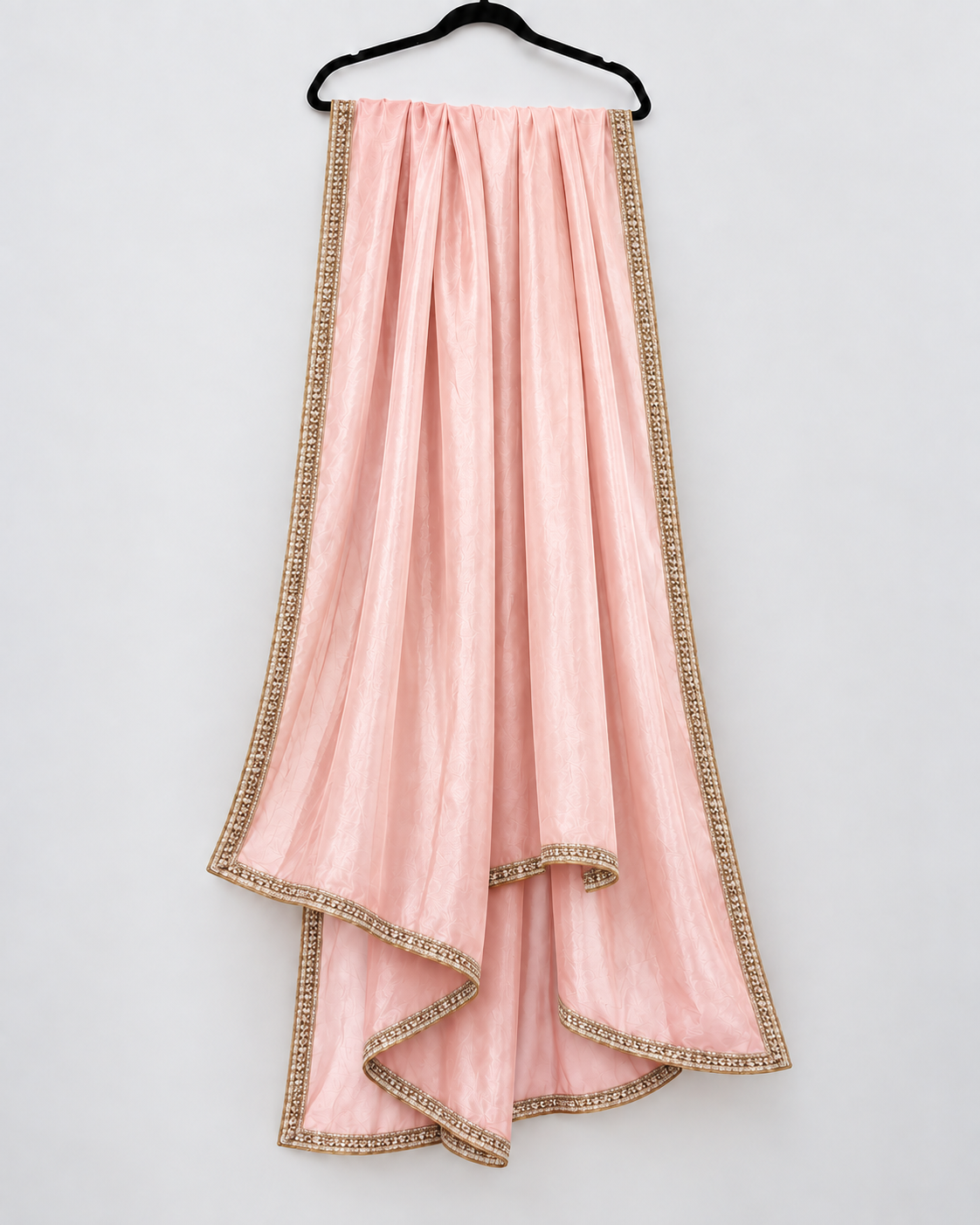 Delicate Powder Pink Sheer Dupatta for Festive Wear