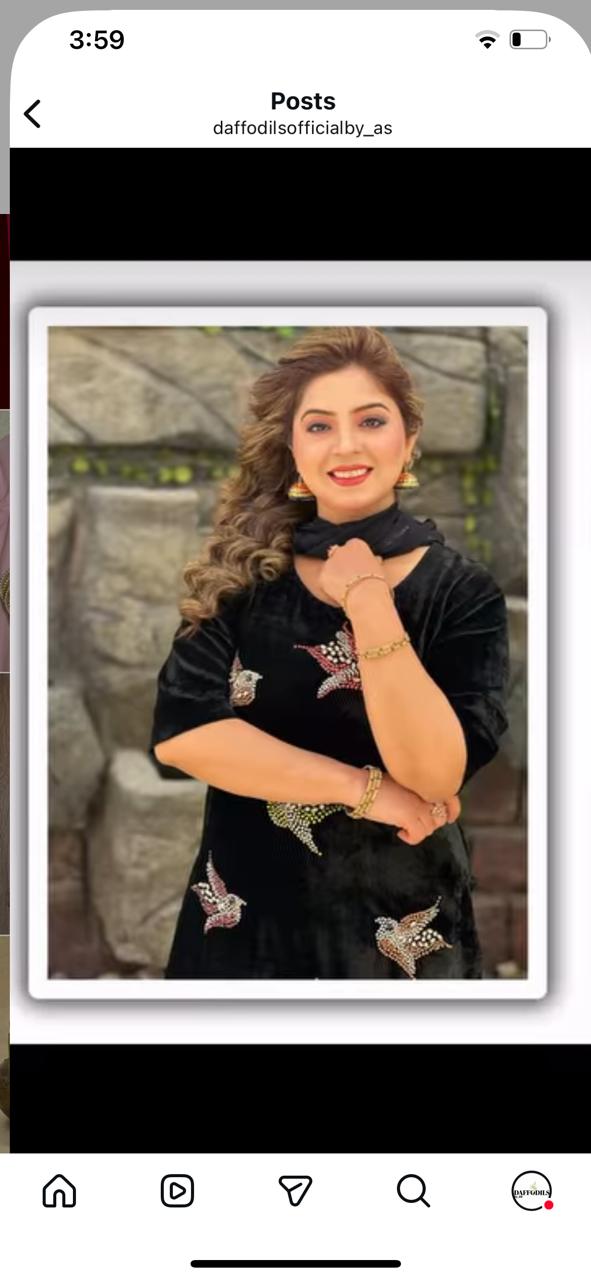 premium black color valvet dress